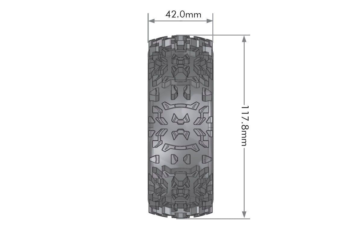 L-T3130SBC Pneus et roues Louise 1/8 B-PIONEER Soft Black Chrome 17mm (2) 