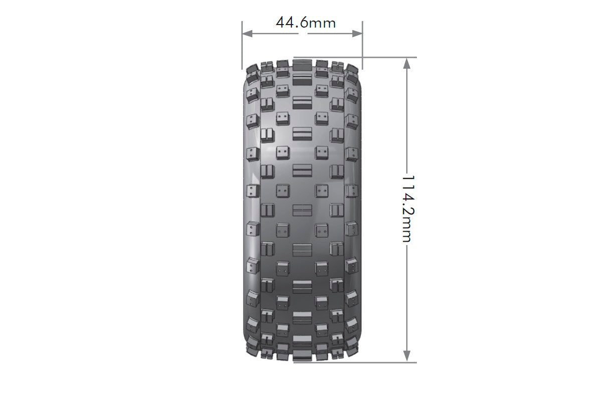 L-T3270SBC Louise Tires & Wheels 1/8 B-ROCK Soft Black Chrome 17mm  (2)