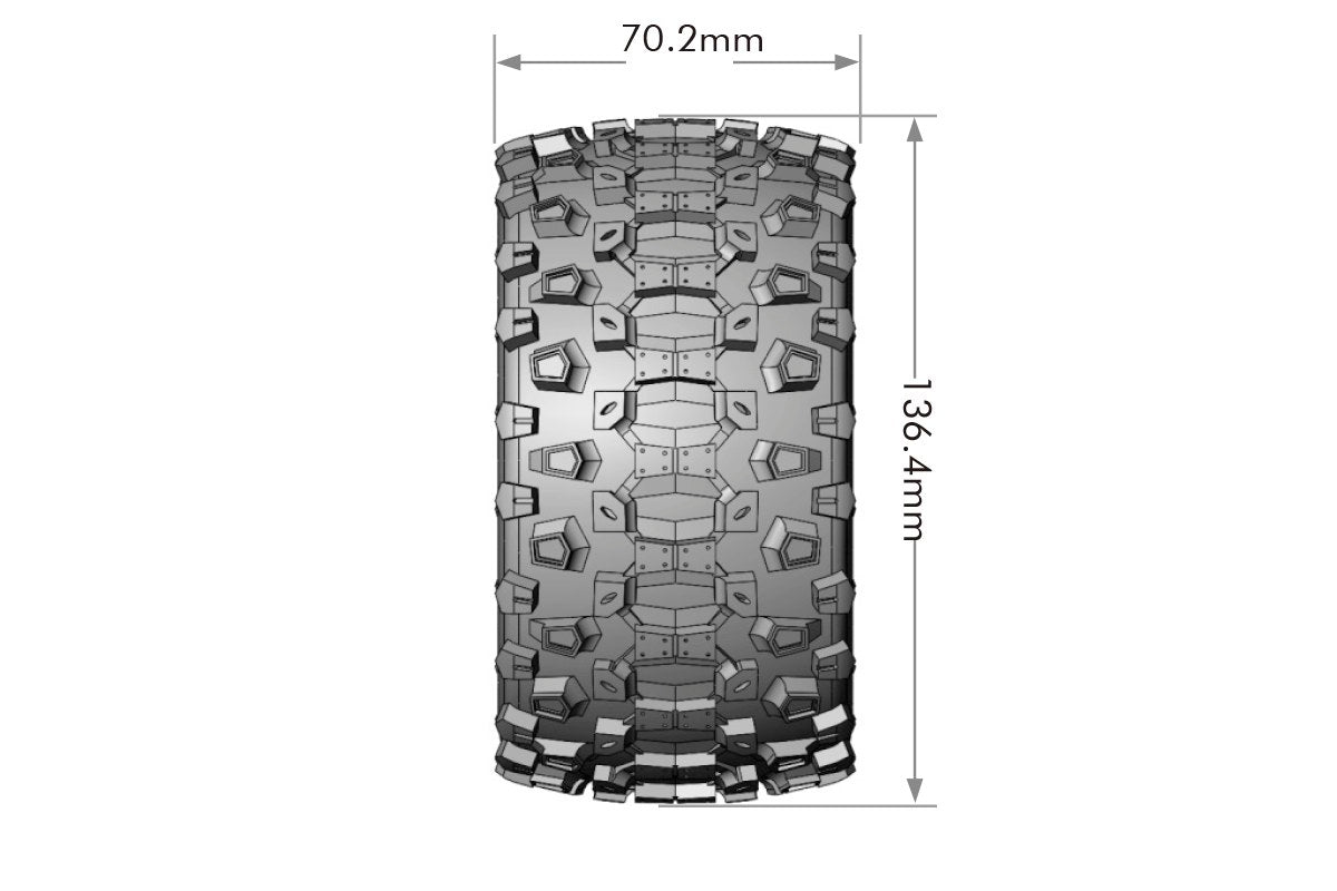 L-T3330SBC  Louise Tires & Wheels MT-UPHILL Maxx Soft Black Chrome Belted (MFT) (2)