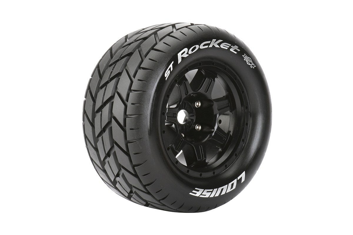 L-T3324B Louise Tires &amp; Wheels 3,8" 1/8 ST-Rocket Sport Noir 0" offset HEX 17mm Ceinturé (MFT) (2)