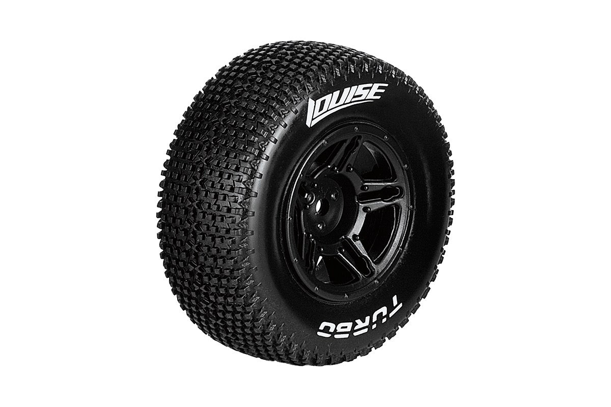 L-T3147SBAA Louise Tires & Wheels 1/10 SC-Turbo Front/Rear Soft Black Hex 12mm  (2) Associated Sc10 4x4