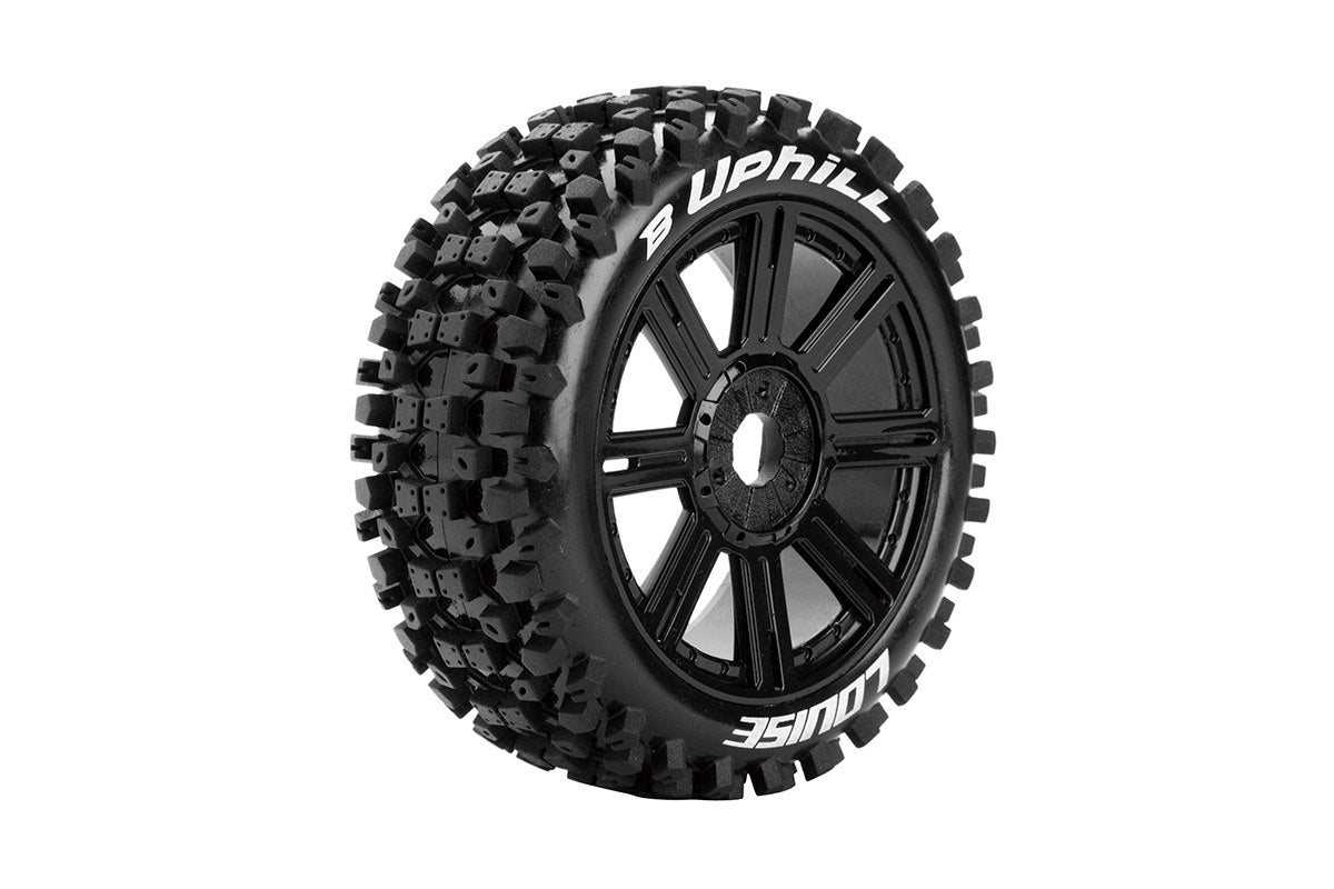 L-T3271SB Louise Tires & Wheels 1/8 B-UPHILL Soft Black 17mm  (2)