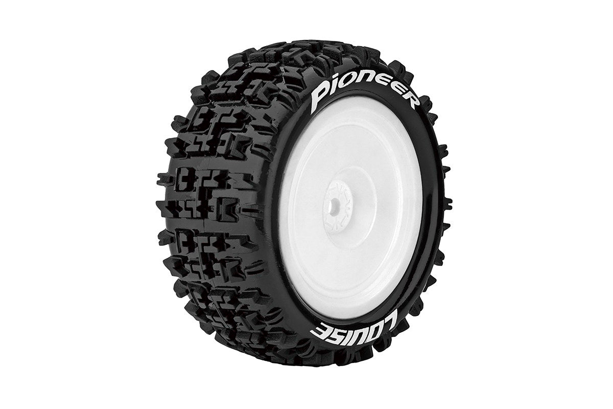 L-T3278SWKR Louise Tires & Wheels 1/10 E-PIONEER 4WD/Rear Soft White 12mm  (2)