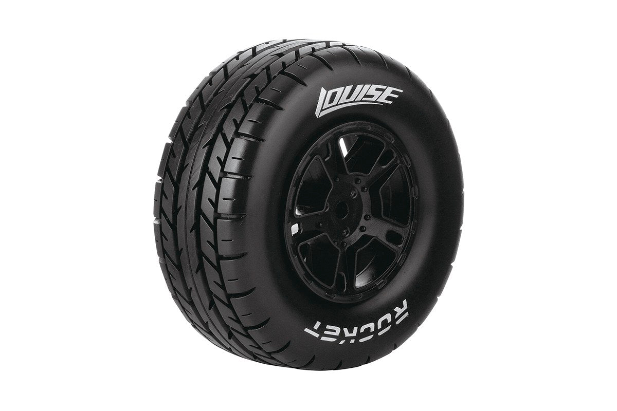 L-T3154SBAA Louise Tires & Wheels 1/10 SC-Rocket Front/Rear Soft Black Hex 12mm  (2) Associated Sc10 4x4