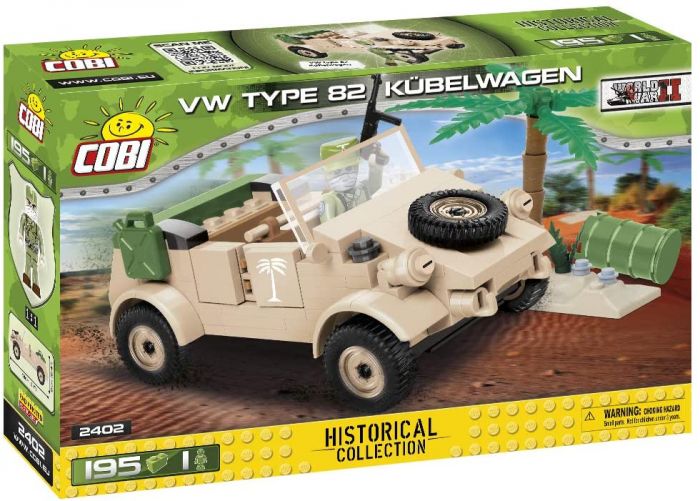 COBI-2402 COBI 195 PIÈCES COLLECTION HISTORIQUE SECONDE GUERRE MONDIALE /2402/ VW TYP 82 KUBELWAGEN