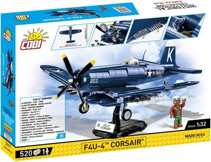 COBI-2417 COBI 520 PCS HC KOREAN WAR /2417/ VOUGHT F4-U-4 CORSAIR