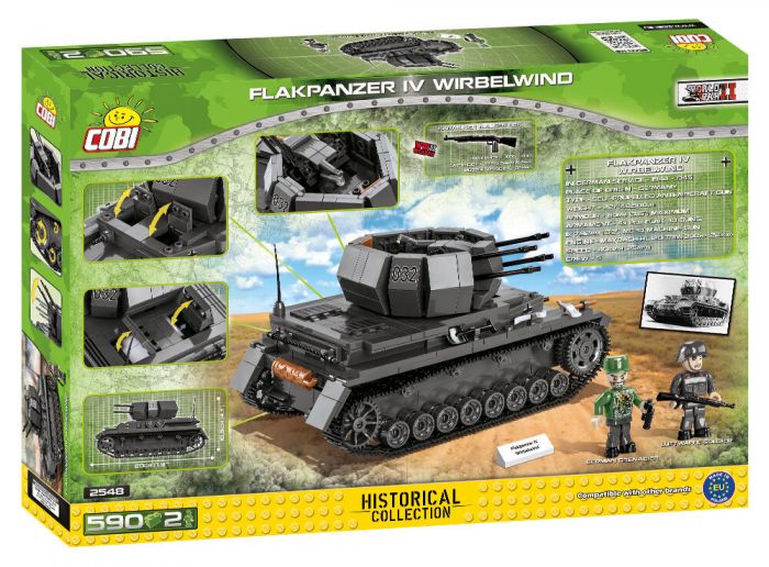 COBI-2548 COBI 590 PCS HISTORICAL COLLECTION WWII /2548/ FLAKPANZER IV WIRBELWIND