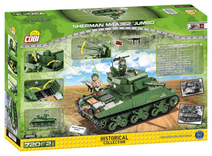 COBI-2550 COBI 720 pièces COLLECTION historique seconde guerre mondiale/2550/SHERMAN M4A3E2