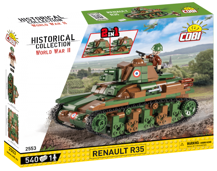 COBI-2553 COBI 540 PCS HISTORICAL COLLECTION WWII /2553/ RENAULT R35