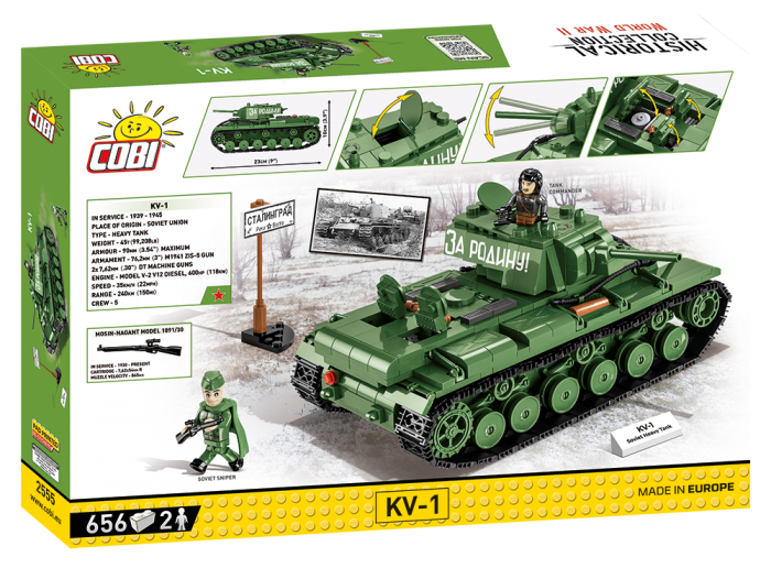 COBI-2555 COBI 656 PCS HC WWII /2555/ KV-1