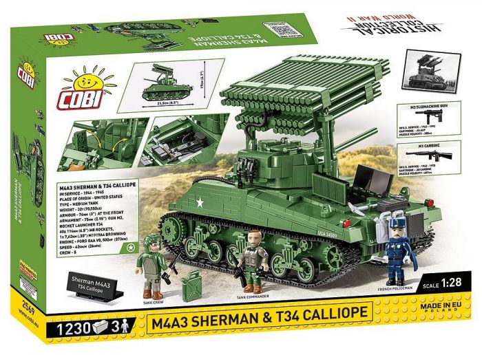 COBI-2569 COBI 1165 PCS HC WWII /2569/ M4A3 SHERMAN W/T34 CALLI-  EXECUTIVE EDITION
