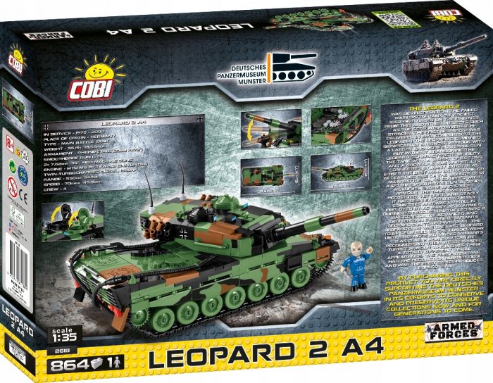 COBI-2618 COBI 864 PCS FORCES ARMÉES /2618/ LÉOPARD 2 A4