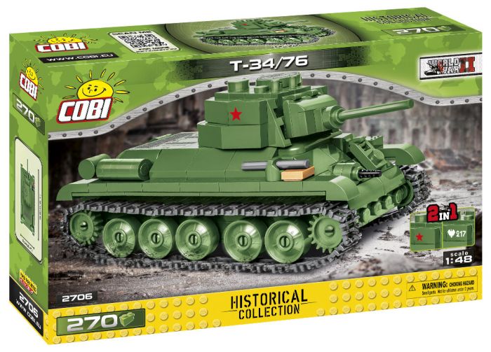 COBI-2706 COBI 270 PCS COLECCIÓN HISTÓRICA Segunda Guerra Mundial /2706/T-34-76