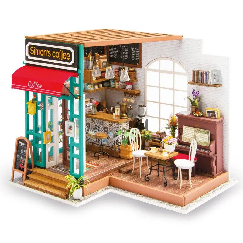 DG109 Rolife Simon's Coffee Shop DIY Miniature Dollhouse Kit