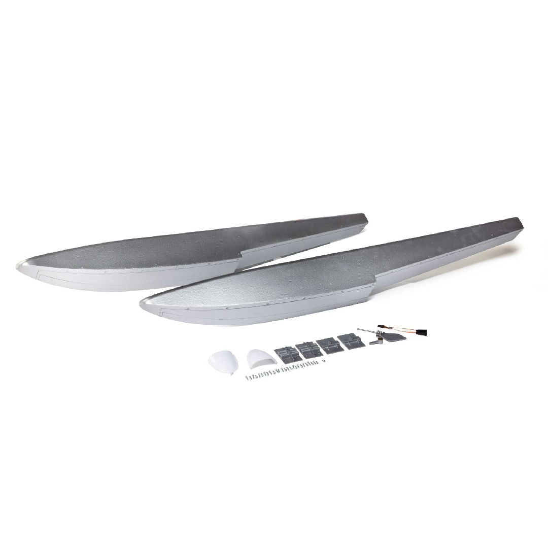 EFLA5600S E-Flite Float Set with Hardware, Silver; 39.5"