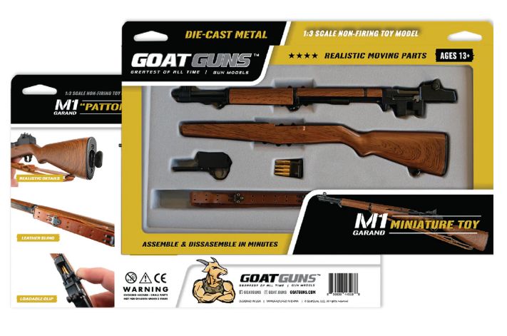 GOAM1 GoatGuns M1 Garand WW2 Rifle Metal Diecast Kit - Wood Grain