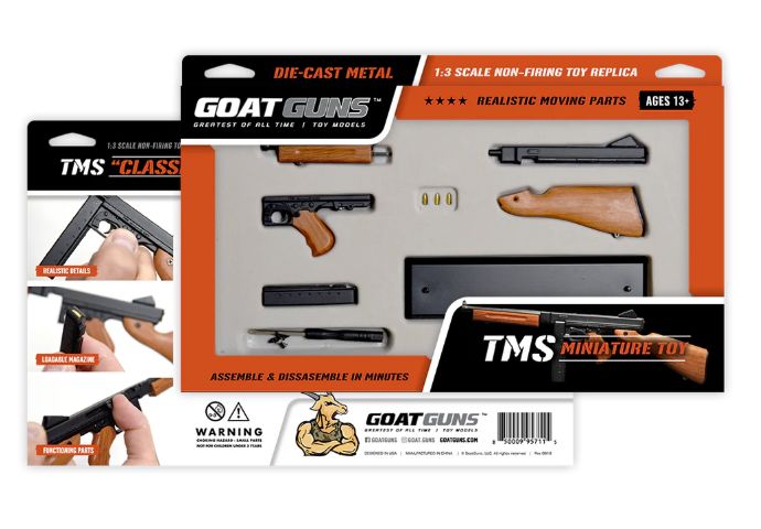GOATMS-BLACK GoatGuns WW2 TMS Replica Metal Diecast Assembly Kits - Black