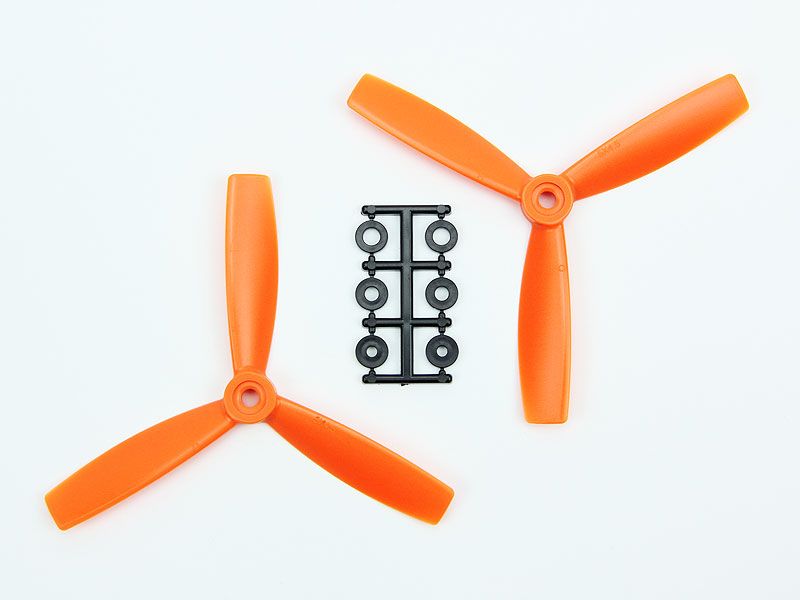 HYPERION 5X4.5 BULLNOSE STYLE TROIS LAMES PROP ORANGE (CW &amp; CCW 4 PAIRES)