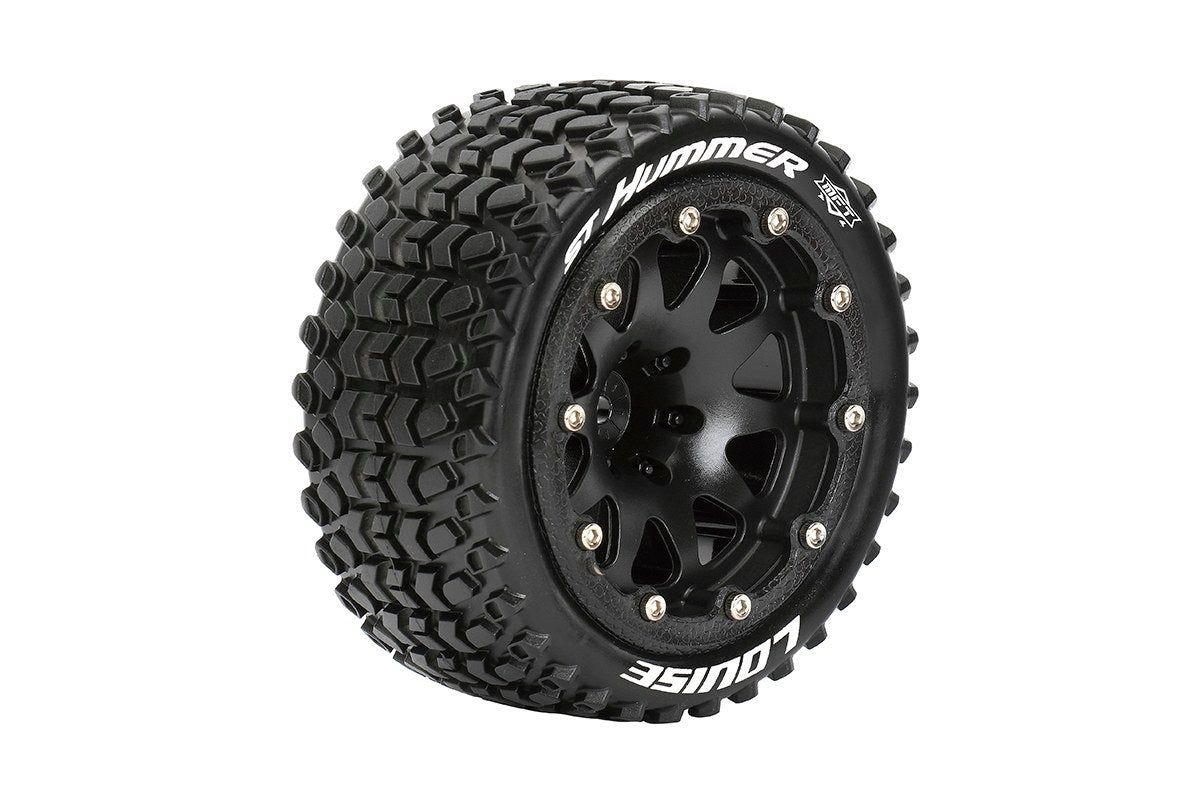 L-T3314SBM Louise Neumáticos y ruedas Beadlock 2.8" 1/10 ST-HUMMER Soft Black Arrma offset HEX 14 mm con cinturón (MFT) (2)