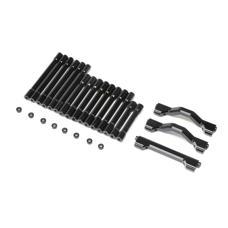 LOS241076 Aluminum Crossbar Brace & Spacer Set Black : TLR Tuned LMT