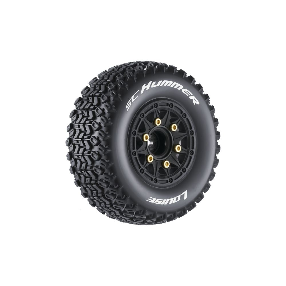 LOULT3224SB Louise R/C SC-Hummer 2.2/3.0" - 12,14,17mm Rem Hex Blk Whls (2)