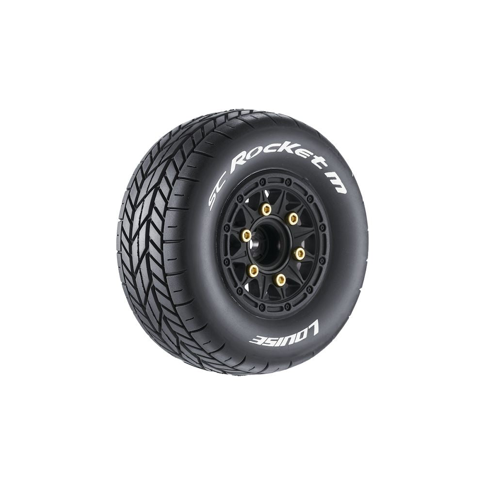 LOULT3228VB Louise R/C SC-Rocket M 2.2/3.0"- 12,14,17mm Rem Hex Blk Whls(2)