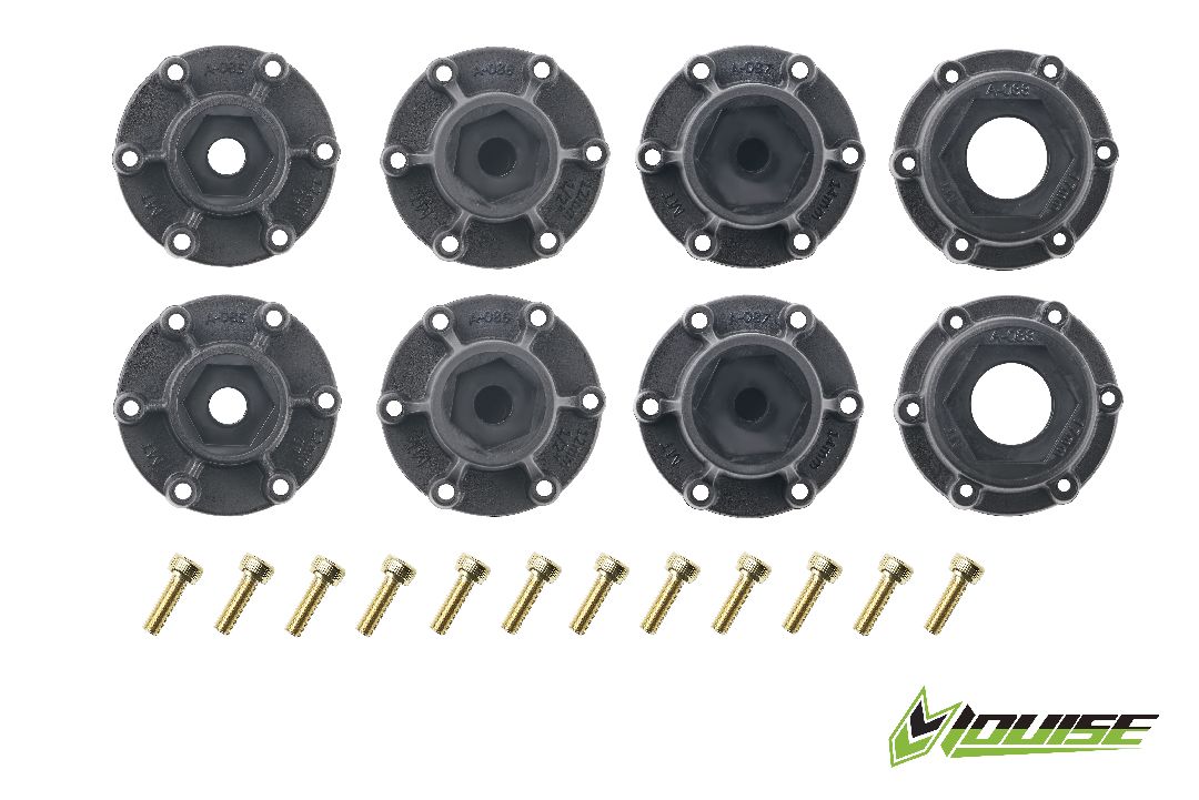 LOULT3314SX Louise R/C ST-Hummer 2.8" Removable Hex Black Whls 4.7" OD(2)