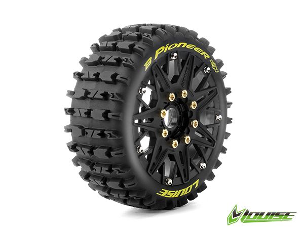 LOULT3363SB Louise R/C B-Pioneer 1/8 Buggy on Spoke / Black Wheels (2)
