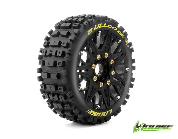 LOULT3365SB Louise R/C B-ulldoze 1/8 Buggy on Spoke / Black Wheels (2)