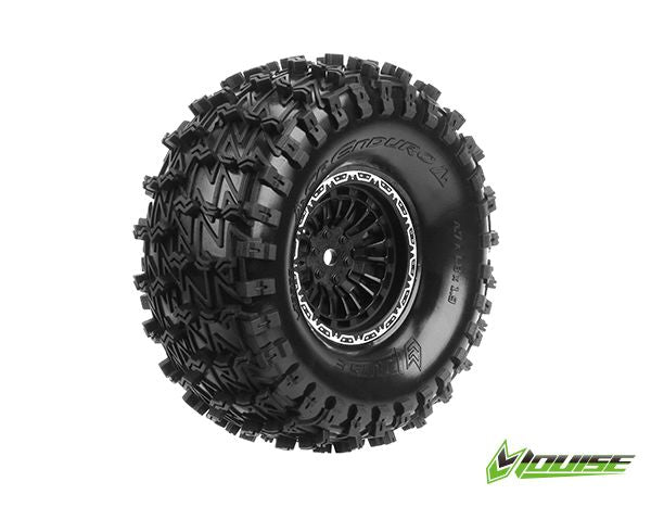 LOULT3383VB Louise R/C CR-Enduro 1.9" 12mm Hex on Black Wheels (2)