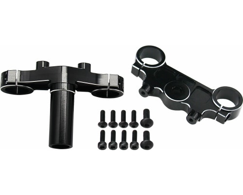 LPC55C01 Kit de mise à niveau triple pince en aluminium noir pour Losi Promoto MX