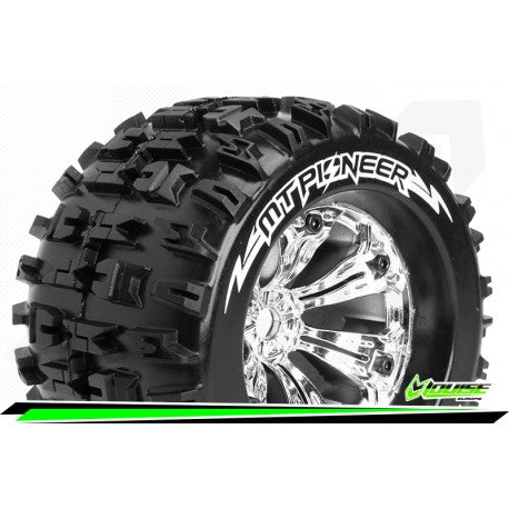 L-T3218CH Louise 3.8" MT-Pioneer Tires on Chrome Rims 1/2 offset (2)