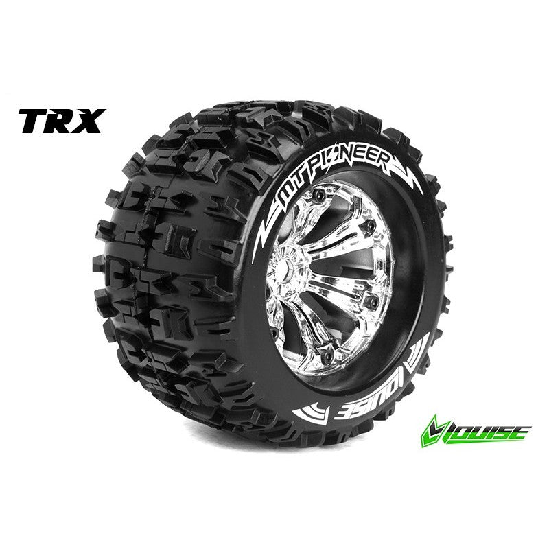 L-T3218CH Louise 3.8" MT-Pioneer Tires on Chrome Rims 1/2 offset (2)