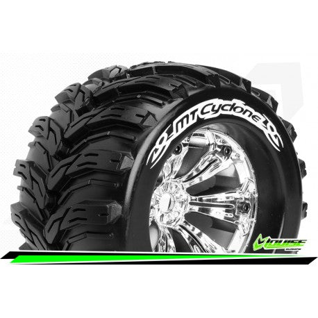 L-T3220CH Louise 3.8" MT-Cyclone Tyres on Chrome Rims 1/2 offset (2)