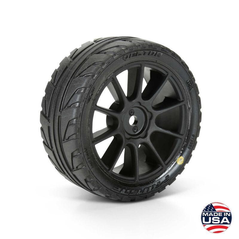 PRO1032010 Pro-Line Vector Tire MTD 12mm Black Mach 10 Wheel (4)