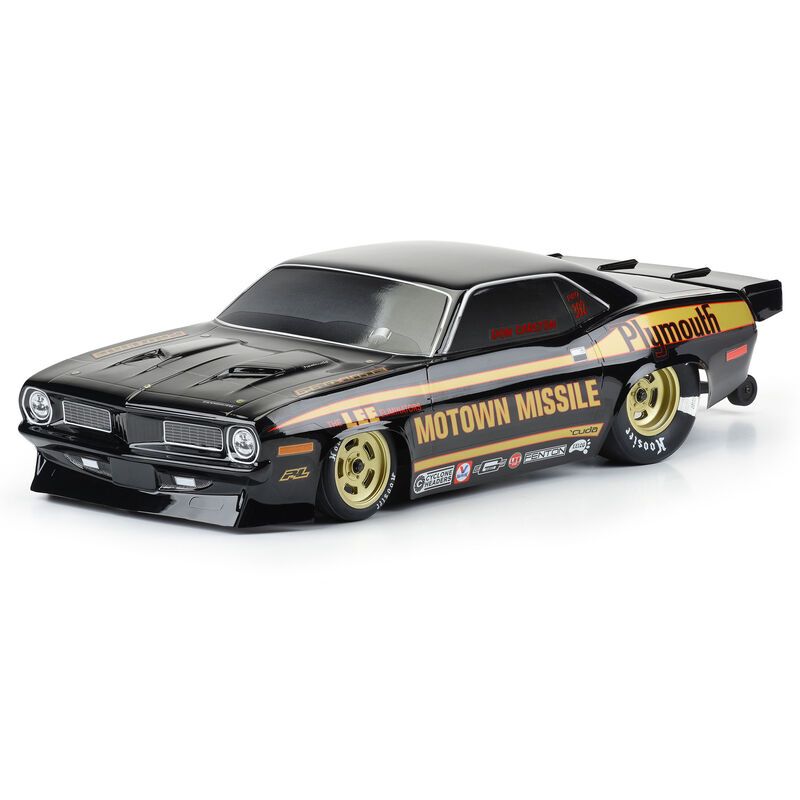 PRO355018 Pro-Line 1972 Plymouth Barracuda Tough-Color (Black) Drag Body