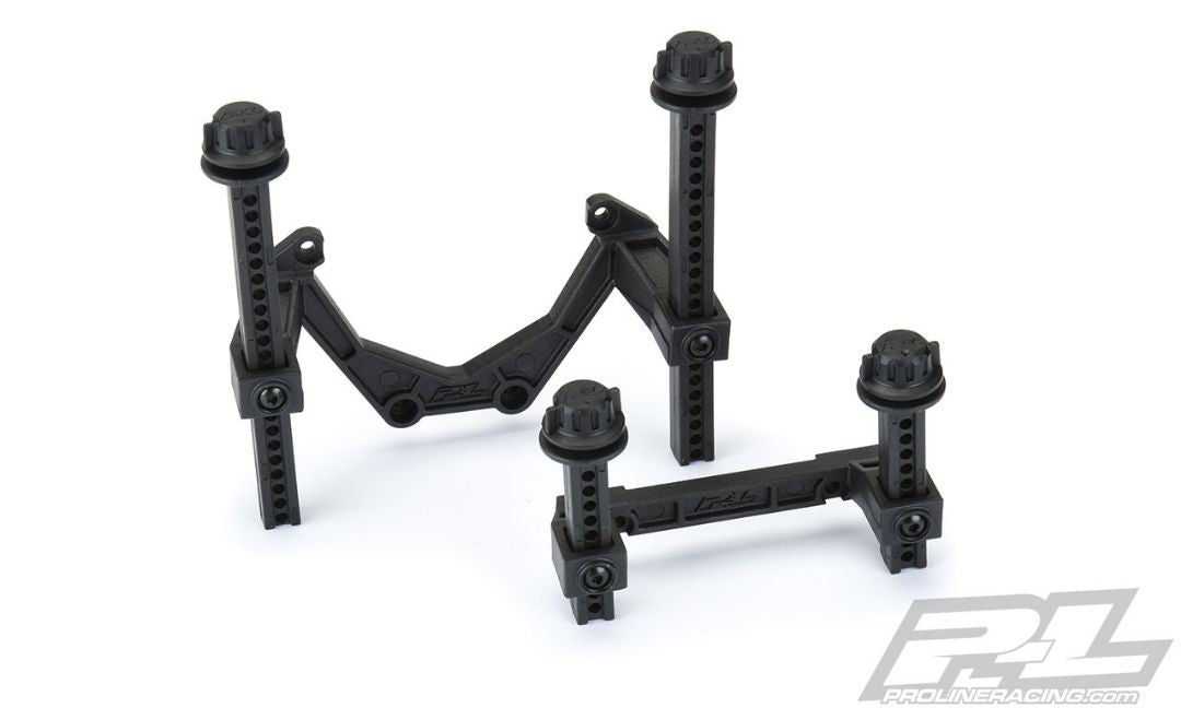 PRO636200 Supports de carrosserie avant et arrière étendus Pro-Line pour Rustler 4x4 