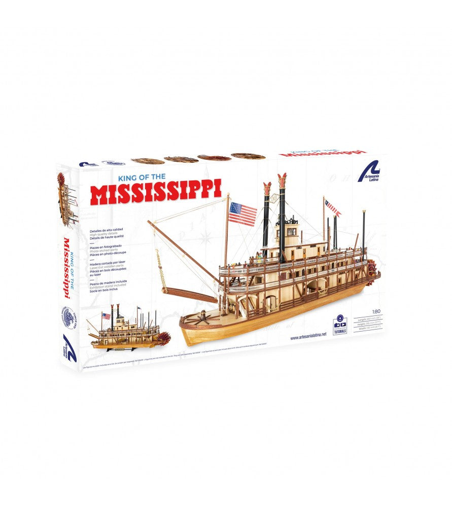 20515 Paddle Steamer King of the Mississippi. 1:80 Wood Model Kit