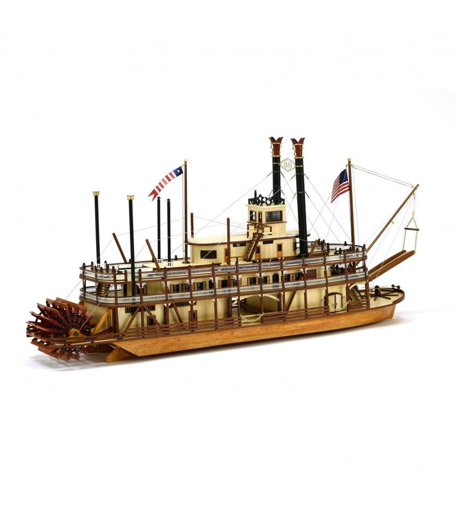 ART20515 Bateau à vapeur King of the Mississippi. Maquette en bois à l'échelle 1:80