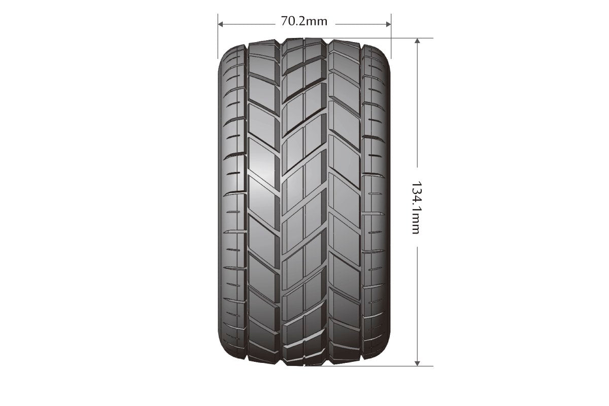 L-T3307SBH Louise Tires &amp; Wheels Beadlock 2,8" 1/10 MT-ROCKET Souple Noir 1/2 offset HEX 12mm Ceinturé (MFT) (2)