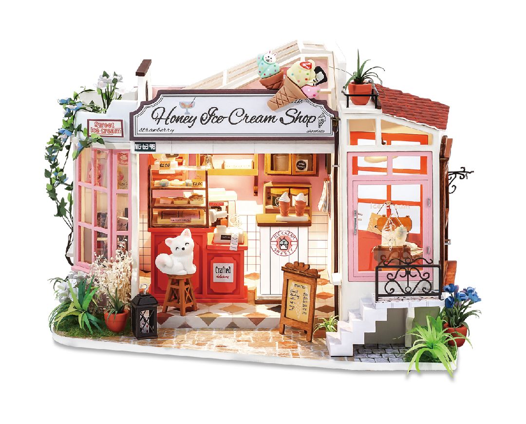 DG148 Rolife Honey Ice-cream Shop DIY Miniature House Kit