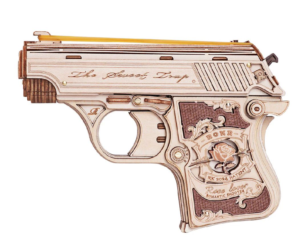 ROELQ502 ROKR Mini Gun 3D Wooden Puzzle