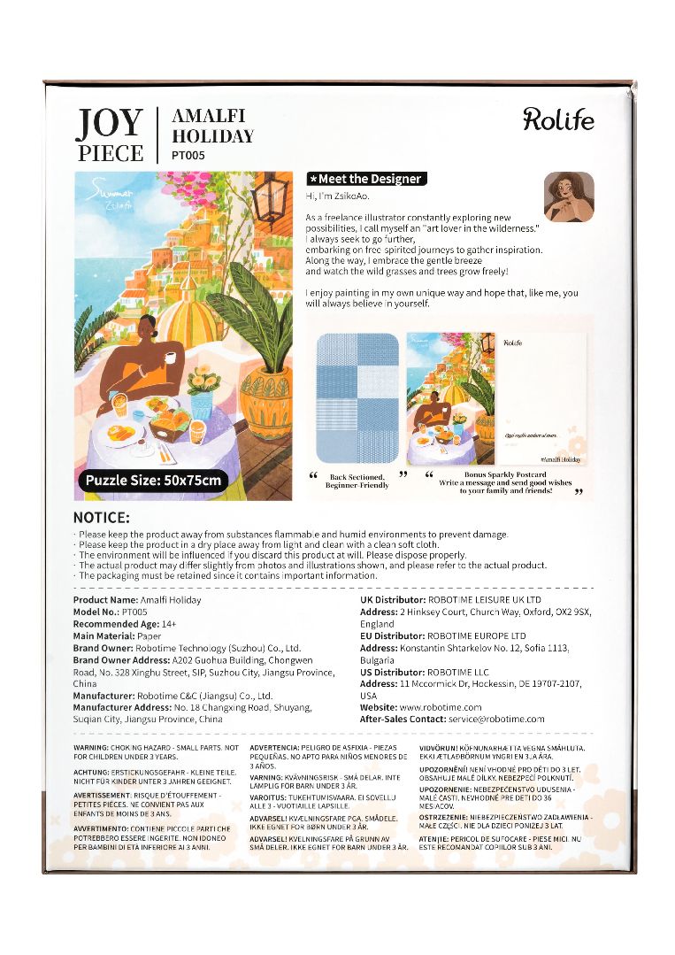 ROEPT005 Rolife Amalfi Holiday 1000 Piece Jigsaw Puzzle