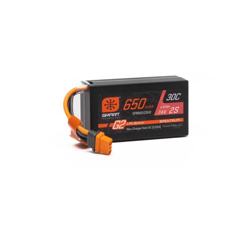 SPMX6502SH2 7.4V 650mAh 2S 30C LiPo Battery: IC2