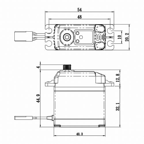 SAVSA1230SGP Coreless Digital Servo with Soft Start, 0.16sec / 500oz @ 6V