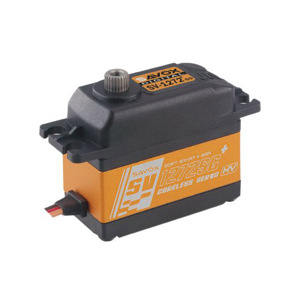 SAVSV1272SGP Servo numérique sans noyau haute tension avec démarrage progressif, 0,09 s / 555,5 oz à 8,4 V