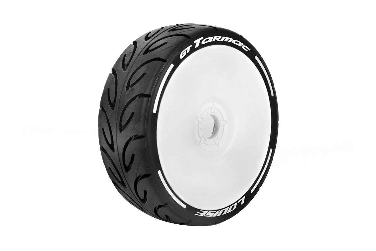 L-T3285SW Louise Tires & Wheels 1/8 GT-TARMAC Soft White HEX 17mm Belted (MFT) (2)