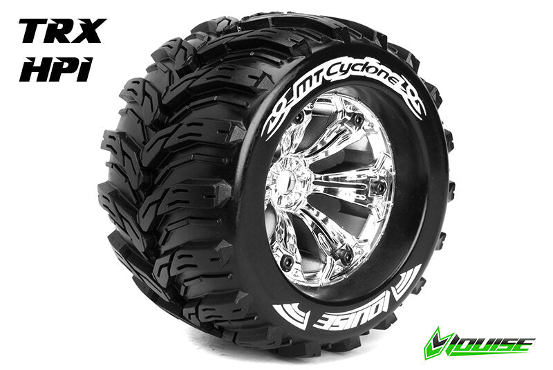 L-T3220C Louise 3.8" MT-Cyclone Tyres on Chrome Rims (2)