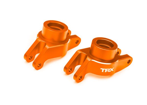 10252-ORNG Traxxas Carriers, stub axle, alum, rear, left & right (Orange)