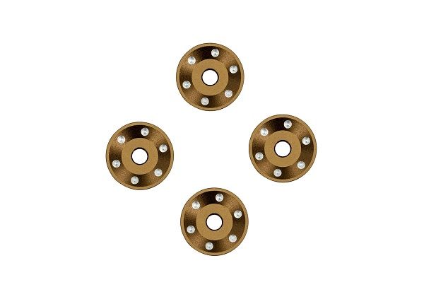 10257-BRNZ Traxxas Wheel washers, machined aluminum, bronze (4)